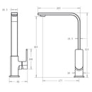 Ceram Sink Mixer Brushed Nickel HYB636-101LF-BN - Bathroom Hub