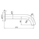 Soko Round Bath Spout Brushed Nickel - HYB77-802LF-BN - Bathroom Hub