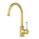 Vintage Brushed Gold With Ceramic White Handle Bathroom Package Deal