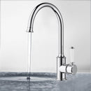 Clasico Vintage Gooseneck Sink Mixer Ceramic Handler - HYB868-101A