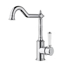 Vintage Chrome With Ceramic White Handle Bathroom Package Deal