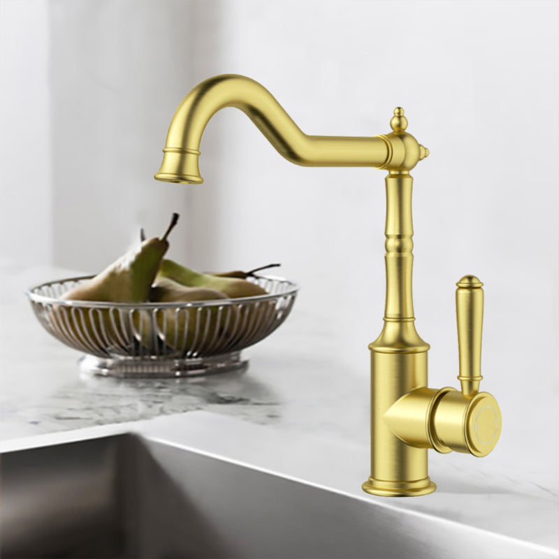 Clasico Vintage Sink Mixer in Brushed Gold [HYB868-102BG]