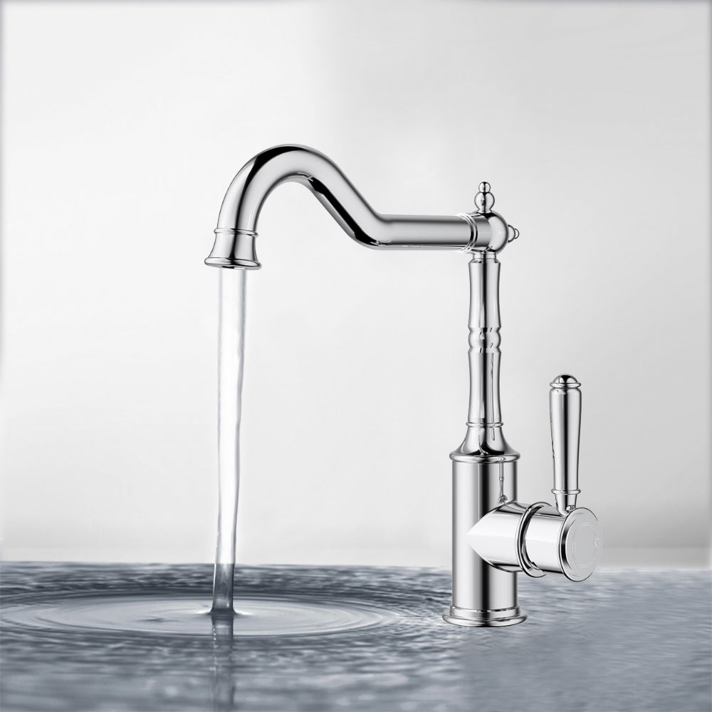Clasico Vintage Hook Spout Sink Mixer - HYB868-102 - Bathroom Hub