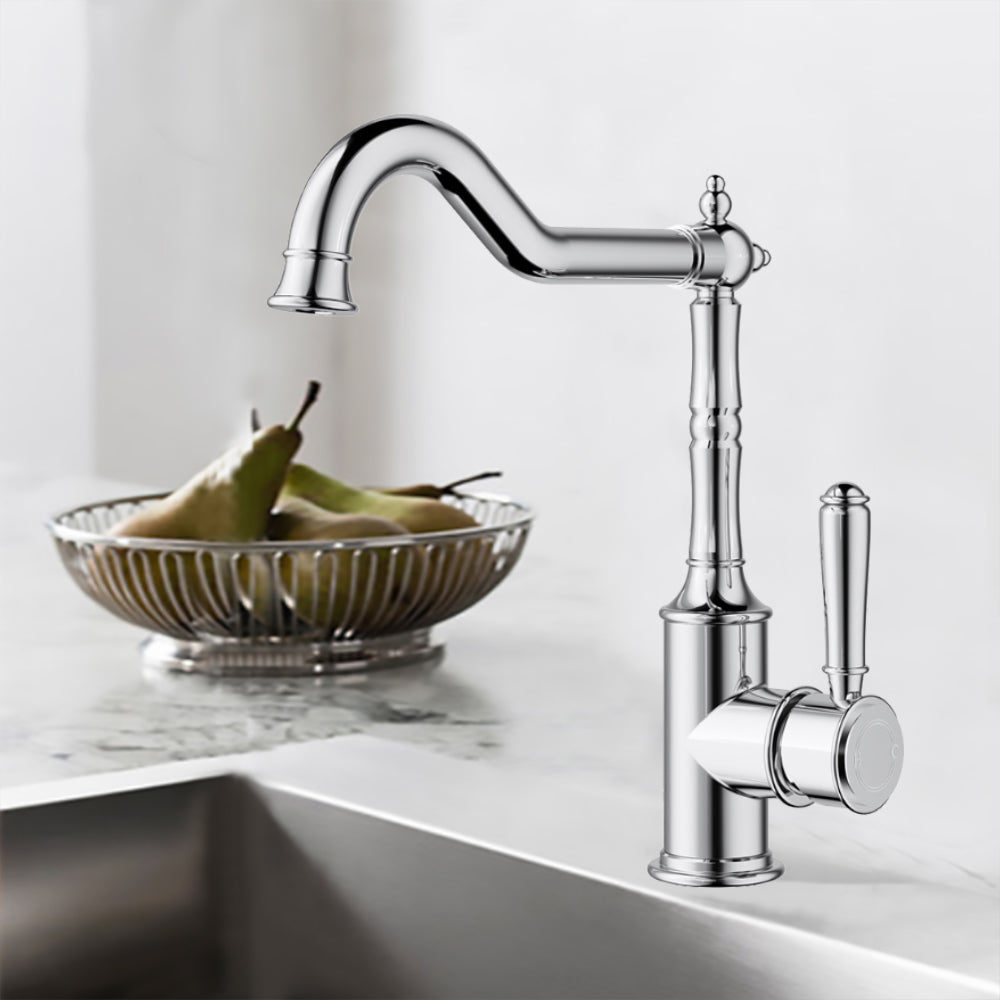 Clasico Vintage Hook Spout Sink Mixer - HYB868-102 - Bathroom Hub