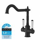Clasico Twin Handle Gooseneck Sink Mixer Ceramic Handle HYB868-105A-MB - Bathroom Hub