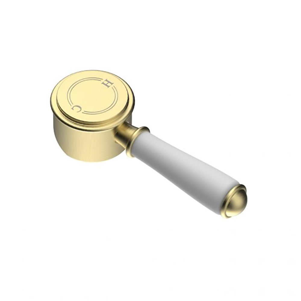 Clasico Ceramic Handle for Basin Mixer Brushed Gold - HYB868-201A-BG-HD - Bathroom Hub