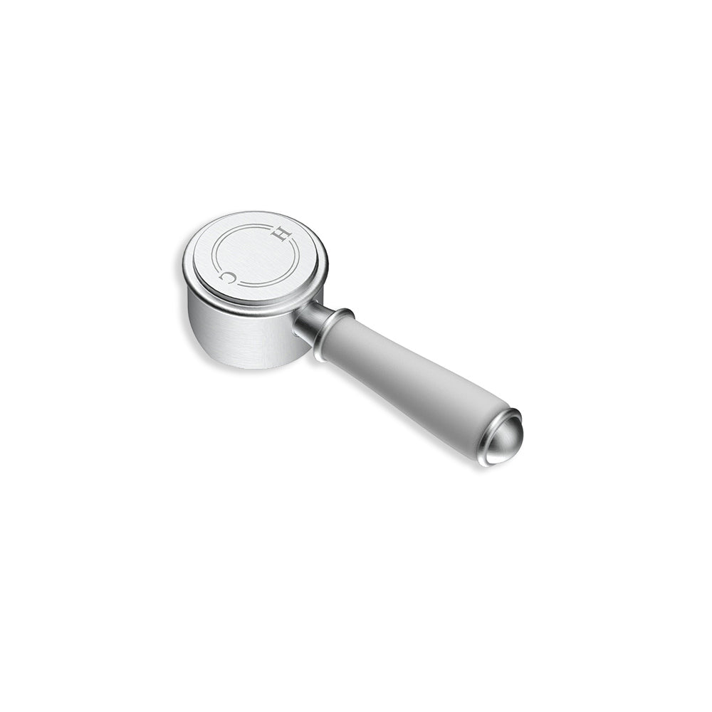 Clasico Ceramic Handle for Basin Mixer Brushed-Nickel - HYB868-201A-BN-HD - Bathroom Hub