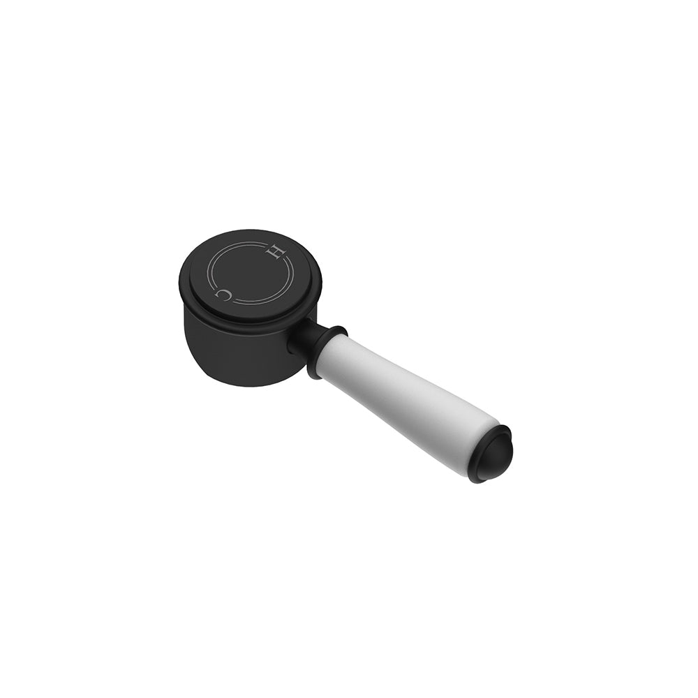 Clasico Ceramic Handle for Basin Mixer Matt Black - HYB868-201A-MB-HD - Bathroom Hub