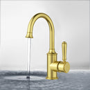 Vintage Gooseneck Basin Mixer in Brushed Gold [HYB868-201BG]
