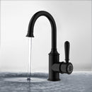 Clasico Gooseneck Basin Mixer in Matt Black - HYB868-201MB