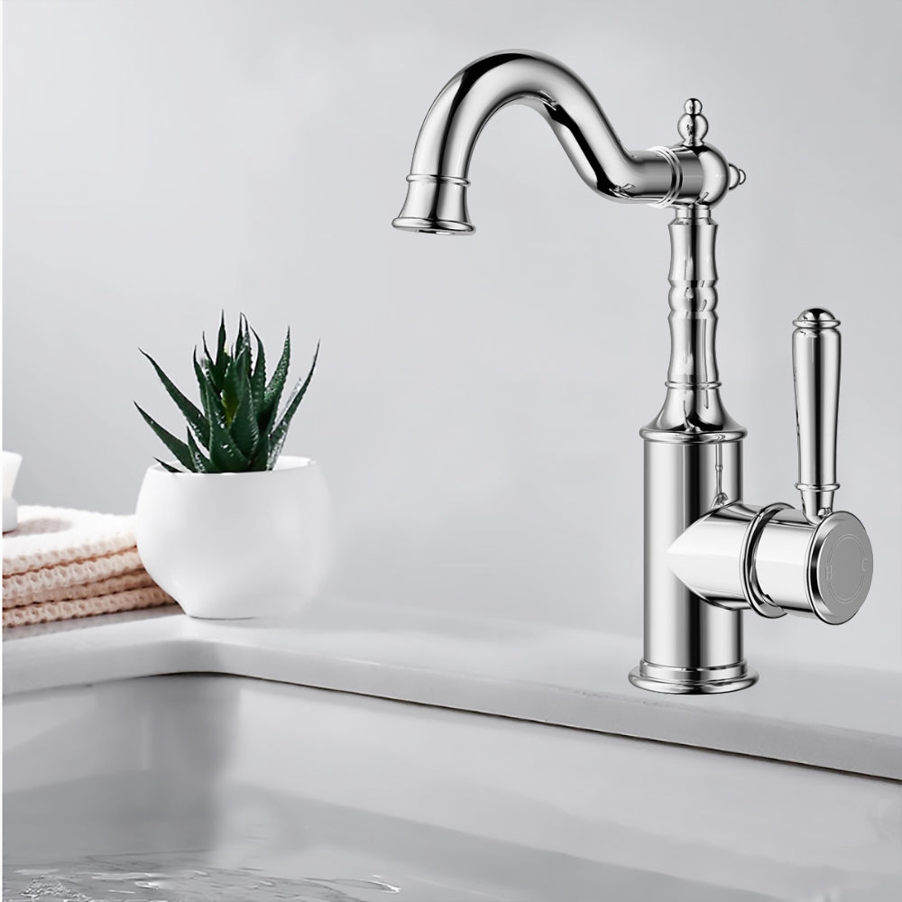 Clasico Basin Mixer Chrome - HYB868-202 - Bathroom Hub