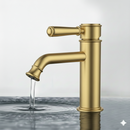 Clasico Basin Mixer Brushed Gold HYB868-203-BG - Bathroom Hub