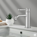 Clasico Basin Mixer Ceramic Handle Brushed Nickel HYB868-203A-BN - Bathroom Hub