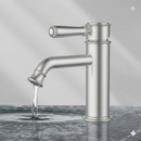 Clasico Basin Mixer Ceramic Handle Brushed Nickel HYB868-203A-BN - Bathroom Hub