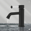 Clasico Basin Mixer Ceramic Handle Matt Black HYB868-203A-MB - Bathroom Hub