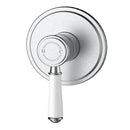 Vintage Brushed Nickel With Ceramic White Handle Bathroom Package Deal