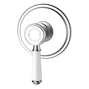 Vintage Chrome With Ceramic White Handle Bathroom Package Deal