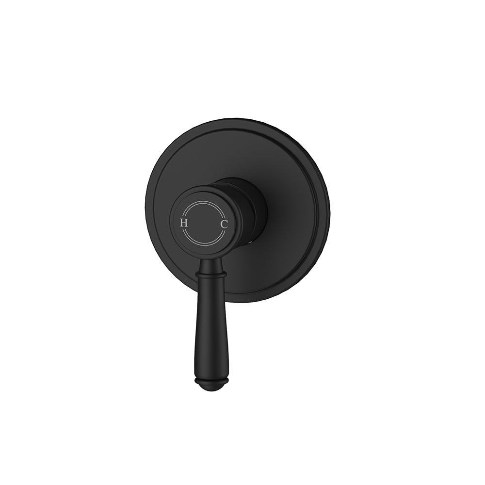 Vintage Wall Mixer Trim Kits in Matt Black - HYB868-301TK-MB - Bathroom Hub