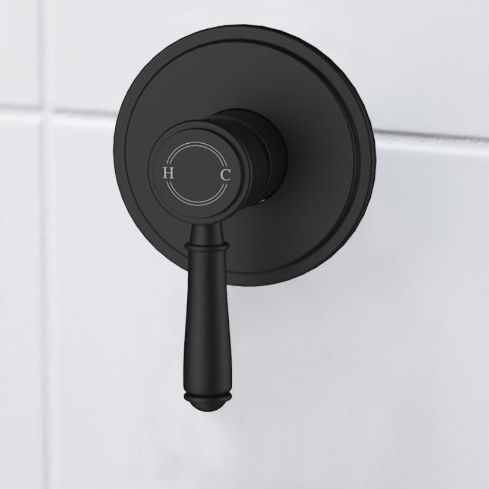 Vintage Wall Mixer Trim Kits in Matt Black - HYB868-301TK-MB - Bathroom Hub