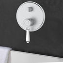 Vintage Wall Diverter Mixer Trim Kits Ceramic handle in Brushed Nickel[HYB868-501ATK-BN]