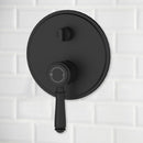 Clasico Vintage Wall Diverter Mixer Trim Kit in Matt Black - HYB868-501TK-MB