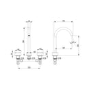 Hali Basin Set Brushed Matt Black HYB88-9904MB