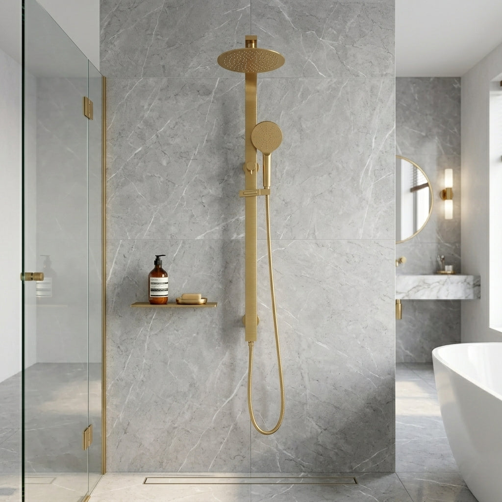Hamilton Round Multi Function Shower Combo Set - VMFC02-BG- Bathroom-Hub