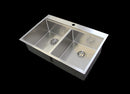 Stainless steel workstation kitchen sink with tap hole double bowls 80cm - WSTTD8051