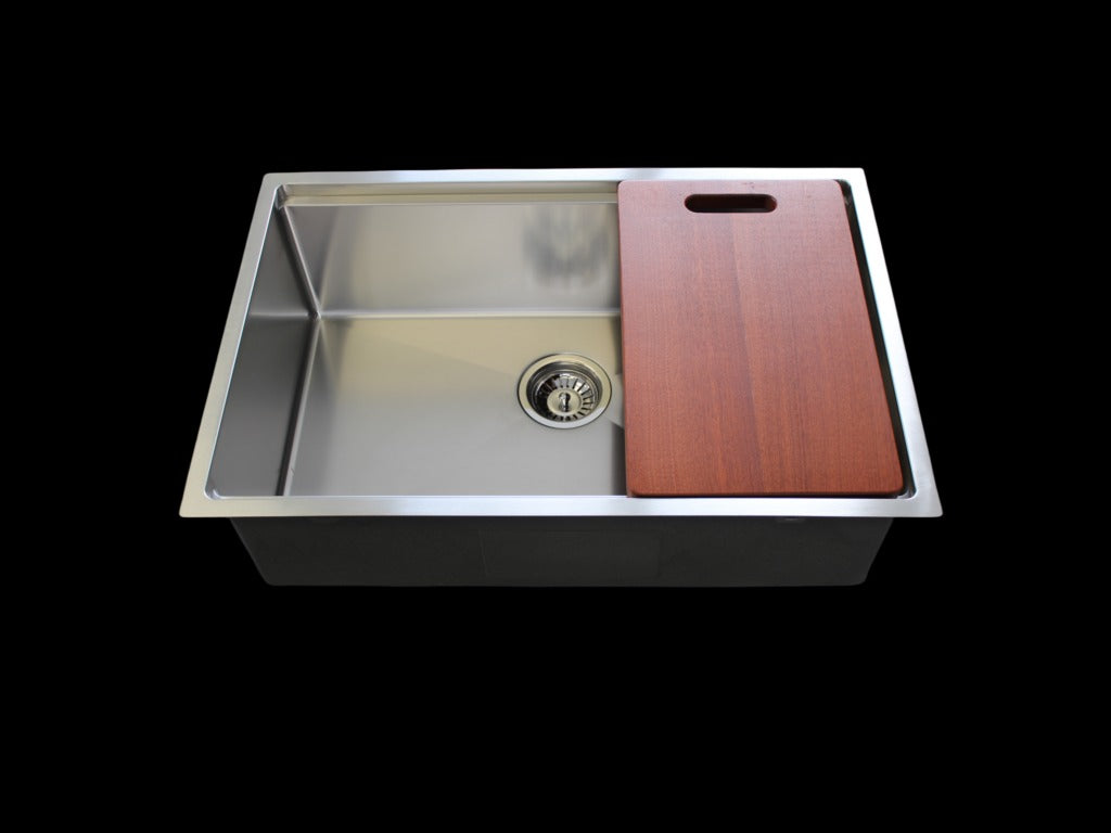 Stainless steel workstation kitchen sink single bowl 70cm - WSTS7046 - Bathroom Hub