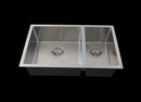 Handmade Stainless Steel Kitchen Sink Double Bowls (74m x 45cm) - HMDB7445