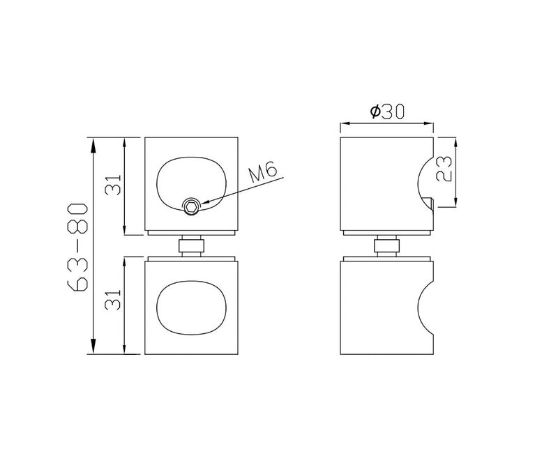 Antique Brass Shower Door Handle JD-M459F