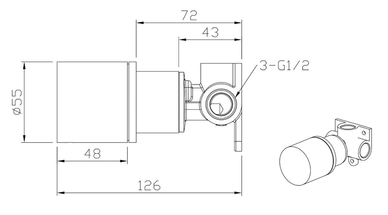 Antique Brass Progressive Wall Mixer JD-WS794-5F