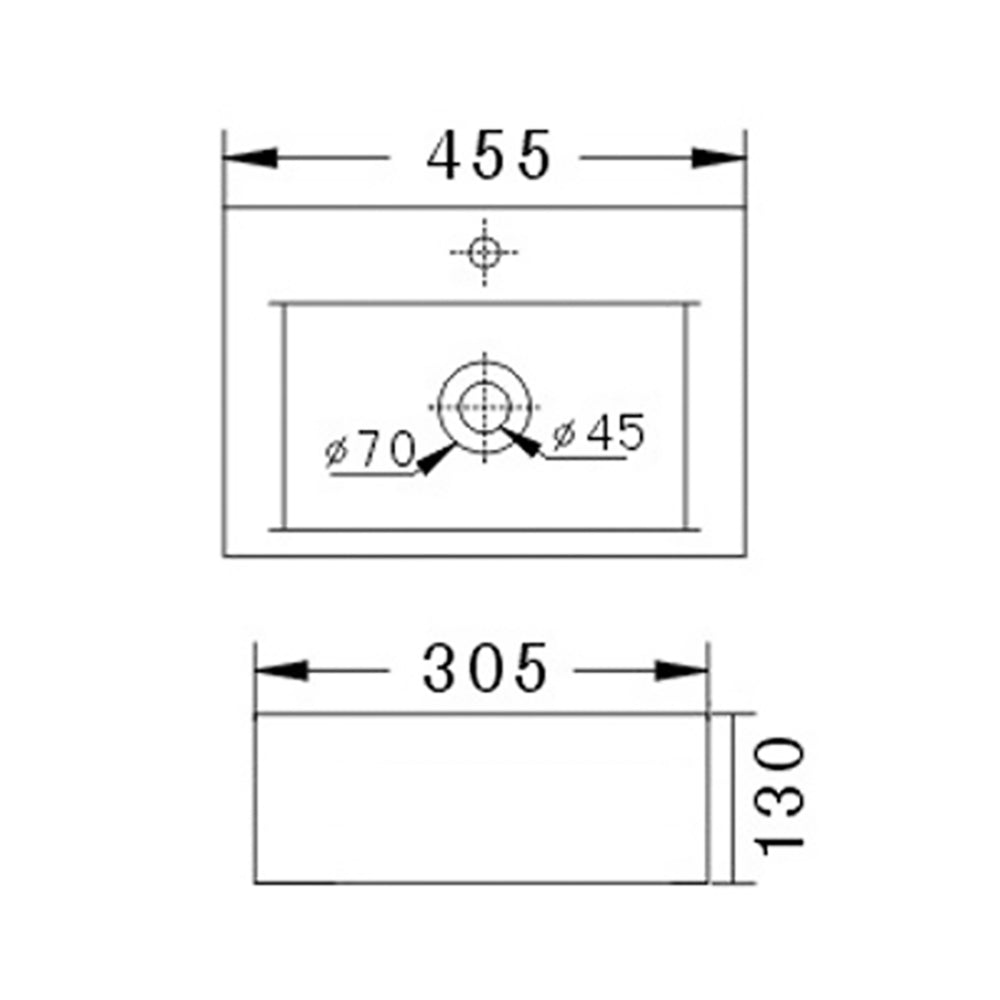 Rosa Countertop Basin 455 x 310 x 130mm JHI-11-101 - Bathroom Hub