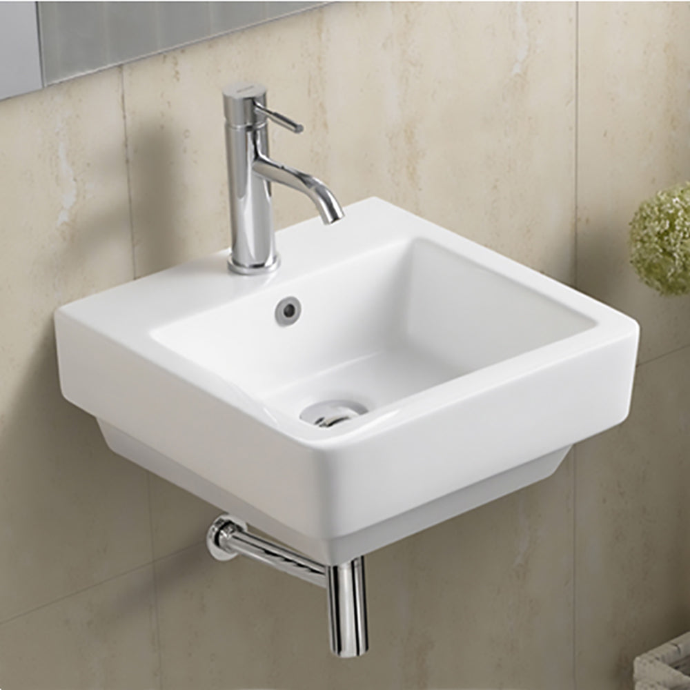 Rosa Wall-hung Basin 430 x 430 x 175mm JHI-11-201 - Bathroom Hub