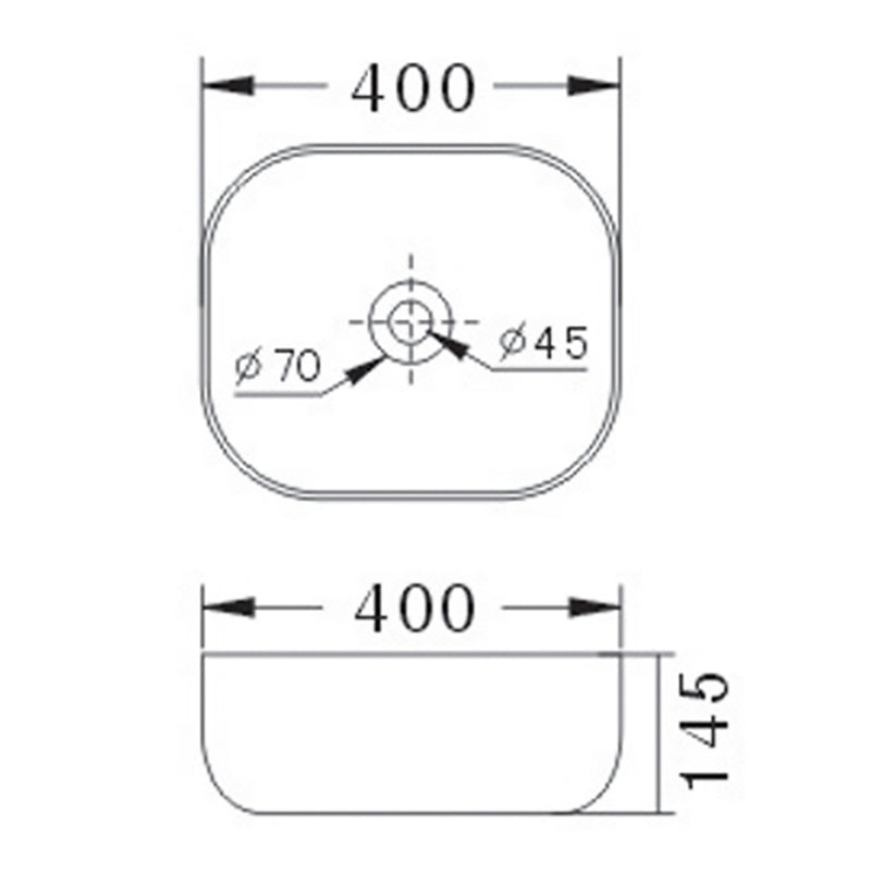 Cora Countertop Basin 400 x 400 x 145mm JHI-22-201