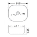 Cora Countertop Basin 485 x 400 x 145mm JHI-22-202