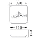 Eden Countertop Basin 390 x 390 x 140mm JHI-22-301