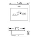 Rosa Countertop Basin 550 x 470 x 185mm JHI-33-101