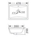 Eden Undermount Basin 470 x 350 x 200mm JHI-55-102