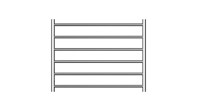 Allegra 6 Bar Wide Heated Towel Rail JY-3306-CH