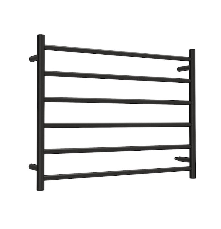Allegra 6 Bar Wide Heated Towel Rail JY-3306-MB - Bathroom Hub