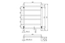 Allegra 6 Bar Heated Towel Rail JY-3310-CH