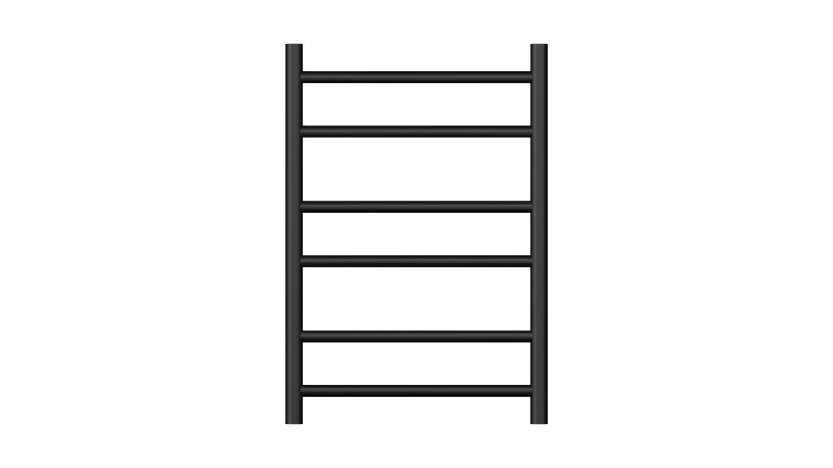 Allegra 6 Bar Heated Towel Rail JY-3310-MB - Bathroom Hub
