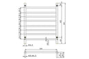 Allegra 8 Bar Heated Towel Rail JY-3312-CH