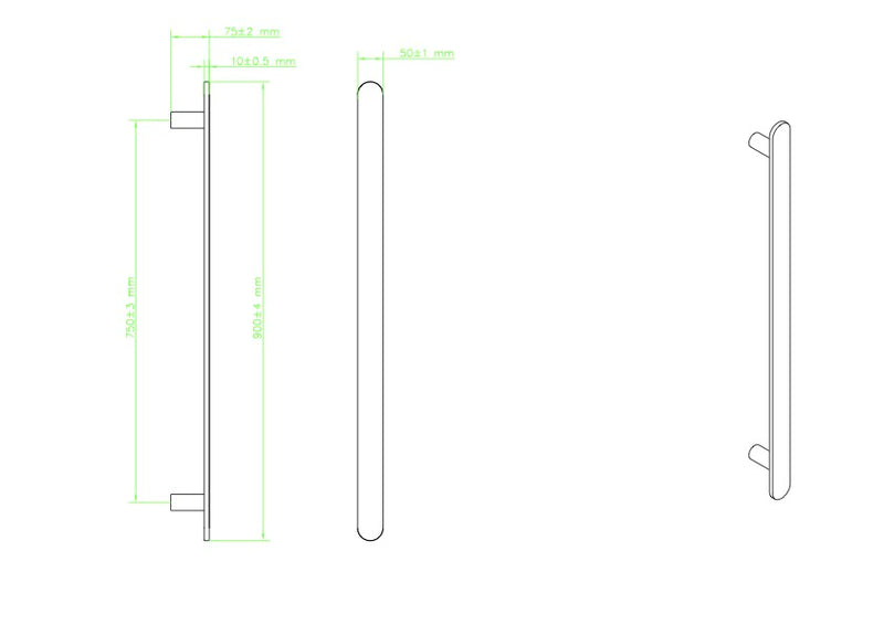 Allegra Flat Bar Vertical Heated Towel Rail JY-12V-FBVHT-GM