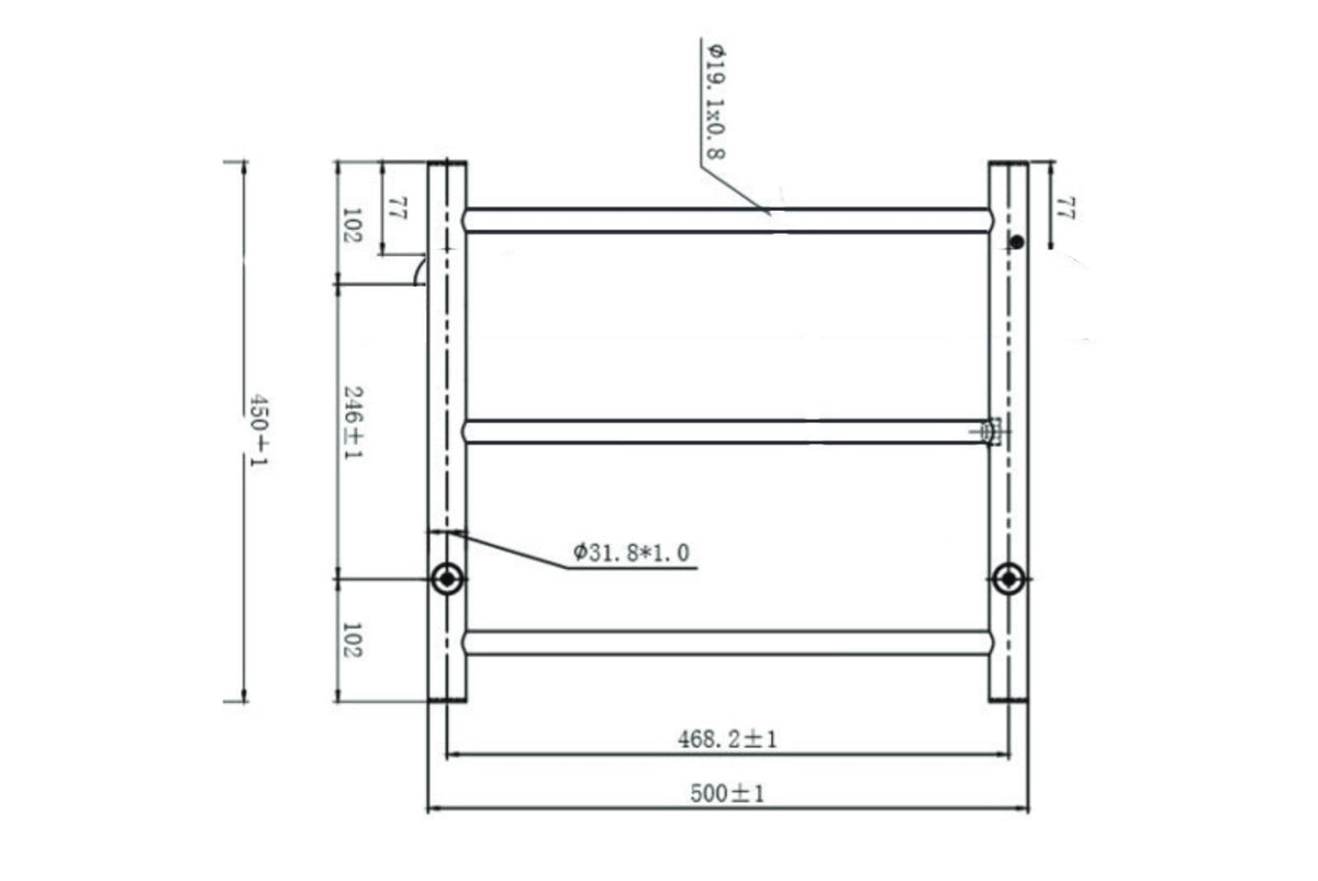 Avid 3 Bar Heated Towel Rail JY-R300-GM - Bathroom Hub