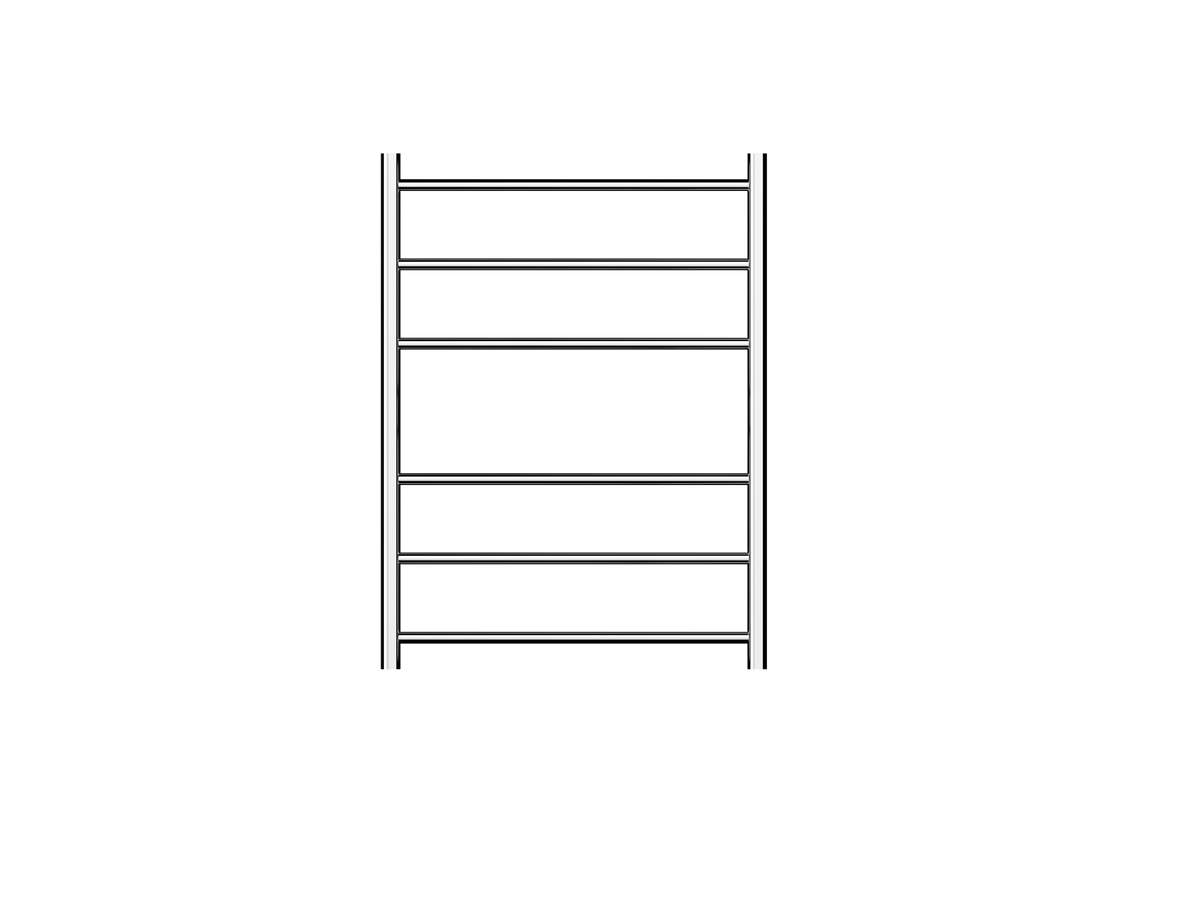 Avid 6 Bar Heated Towel Rail JY-R600-CH - Bathroom Hub
