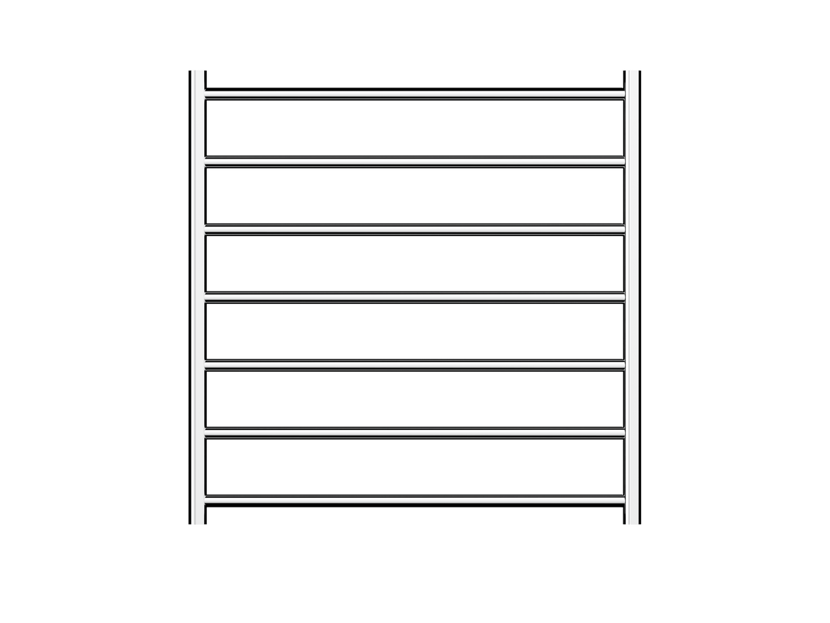 Allegra 7 Bar Heated Towel Rail JY-3328-CH - Bathroom Hub