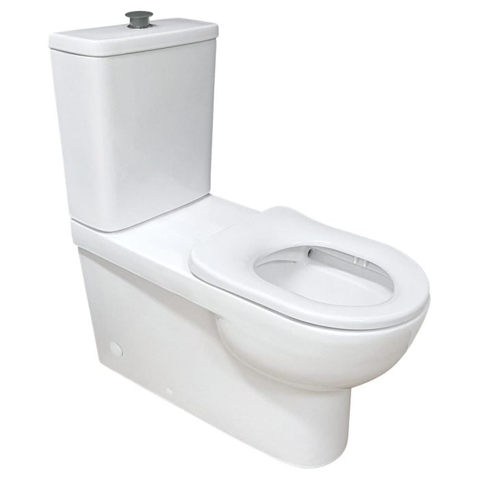 Stella Care Back-to-Wall Toilet Suite, White Seat