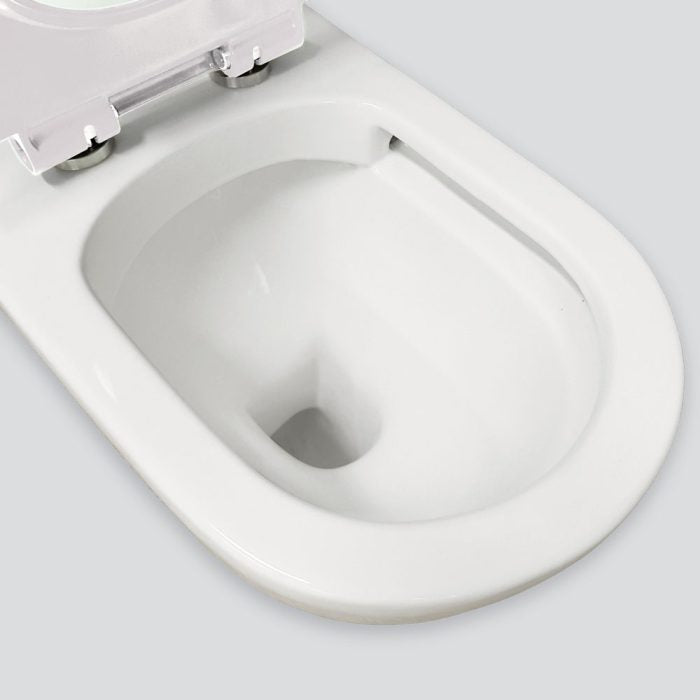 Stella Care Back-to-Wall Toilet Suite, White Seat